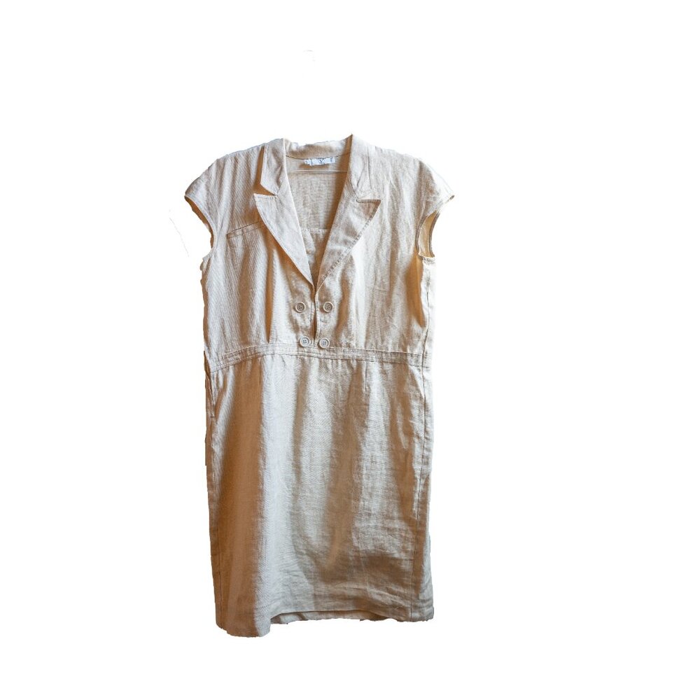 Vintage Valentino Linen Collar Dress